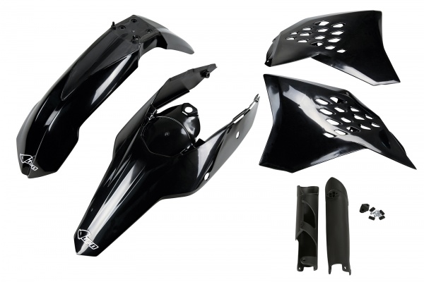 Full Plastic Kit black for Ktm EXC 125 - EXC 200 - EXC 250 - EXC-F 250 - EXC 300 - EXC-F 350 - EXC-F 450 - EXC-F 500 - XCF-W...
